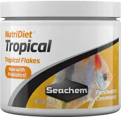 Seachem NutriDiet Tropical Flakes w/Probiotics 50 g - Aquarium Supplies