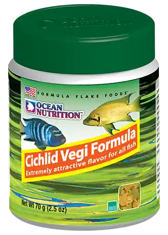 Ocean Nutrition Cichlid Vegi Flake 2.5oz - Aquarium Supplies