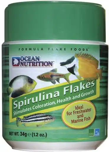 Ocean Nutrition Spirulina Flake Food 2.5 OZ - Aquarium Supplies