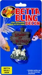 ZooMed Betta Bling Skull Sign - Aquarium Supplies