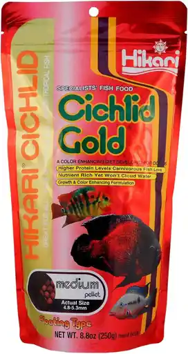 Hikari Cichlid Gold Medium Pellet 8.8oz - Aquarium Supplies