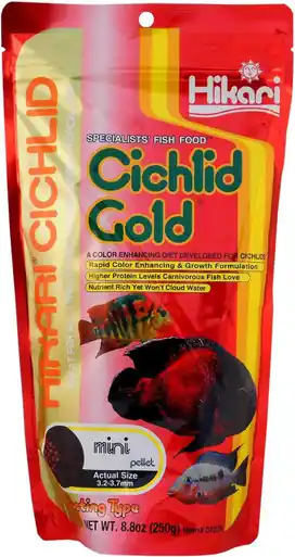 Hikari Cichlid Gold Mini Pellet 8.8oz - Aquarium Supplies