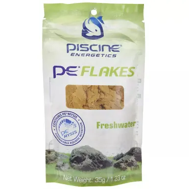 Piscine Energetics PE Flake Fish Food Freshwater 35g Pouch - Aquarium Supplies