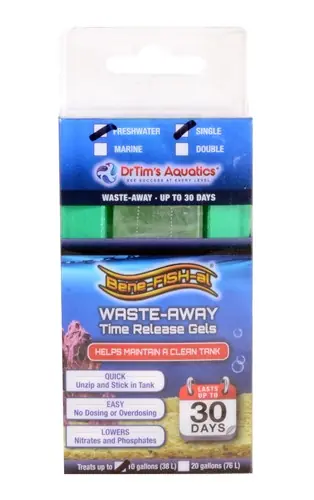 DrTim's Aquatics FRESHWATER Waste Away Gel (10gal) Single - Aquarium Supplies