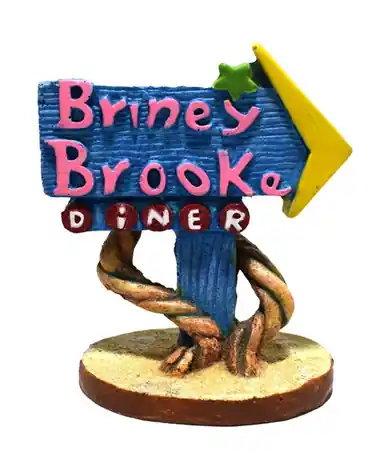 Hikari Ornament Weird Waters Briney Brook Diner Sign - Aquarium Supplies