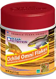 Ocean Nutrition Cichlid Omni Flake Food 2.5 OZ - Aquarium Supplies
