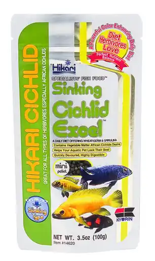 Hikari Sinking Cichlid Excel Mini Pellet 3.5oz - Aquarium Supplies