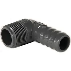 PVC Elbow Insert Adapters 1/2 MPT x 5/8 Hose Barb - Aquarium Supplies