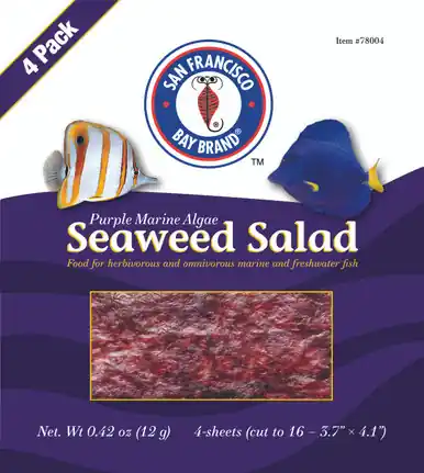 San Francisco Bay Brand Purple Seaweed Salad 4 Ct. (11g) - Aquarium Supplies