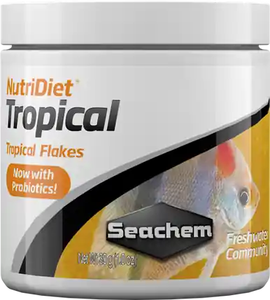 Seachem NutriDiet Tropical Flakes w/Probiotics 30 g - Aquarium Supplies