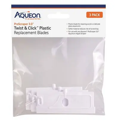 Aqueon ProScraper 3.0 Replacement Plastic Blades 3pk - Aquarium Supplies