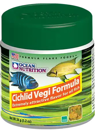 Ocean Nutrition Cichlid Vegi Flake 1.2oz - Aquarium Supplies