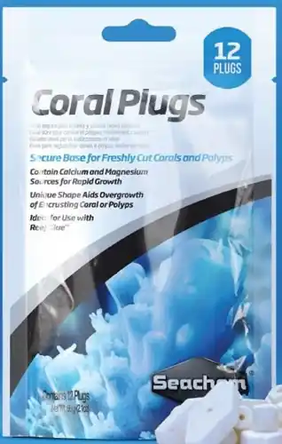 SeaChem Coral Plugs 12 Pack - Aquarium Supplies