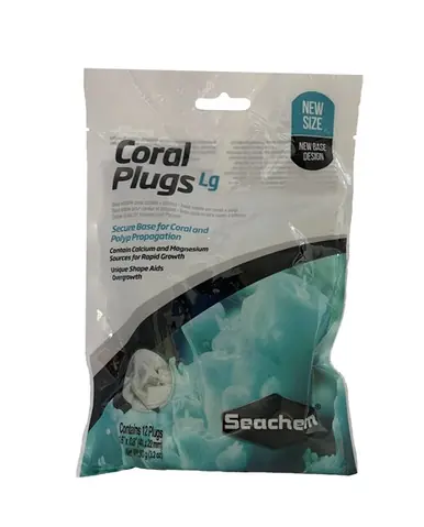 Seachem Coral Plugs Large 12 Pack - Aquarium Supplies
