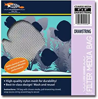 Weco Drawstring Media Bag Coarse, 4x8 - Aquarium Supplies