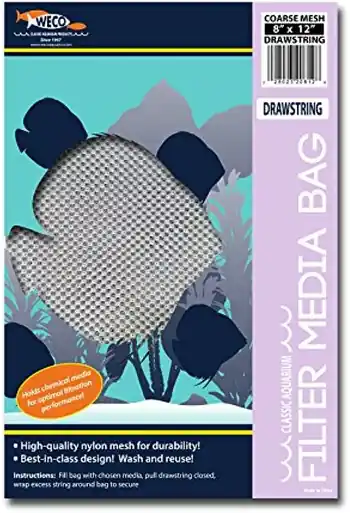 Weco Drawstring Media Bag Coarse, 8x12 - Aquarium Supplies
