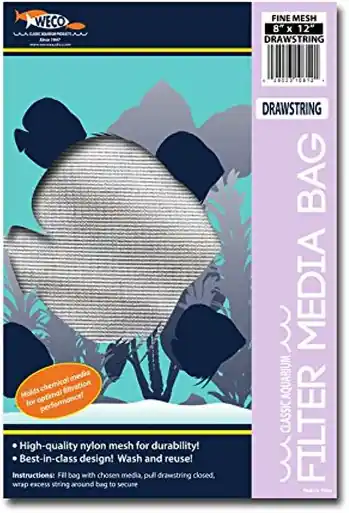 Weco Drawstring Media Bag Fine, 8x12 - Aquarium Supplies