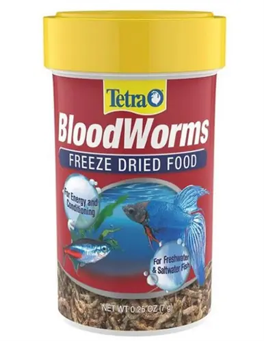 Tetra Freeze Dried Bloodworms .25oz - Aquarium Supplies