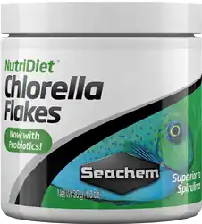 Seachem NutriDiet Chlorella Flakes w/ Probiotics 30g - Aquarium Supplies