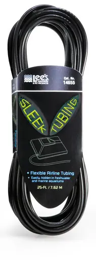 Lee's Sleek Black Airline Tubing 25' - Aquarium Equipment