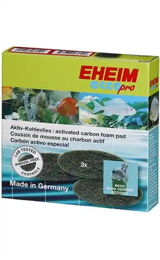Eheim Ecco Pro 130/200/300 Carbon Foam Pad 3pk - Aquarium Equipment