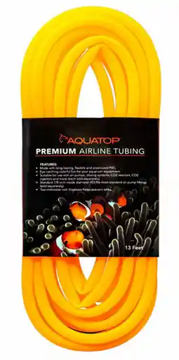 Aquatop Airline Tubing 13ft Neon Orange - Aquarium Equipment