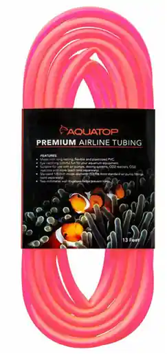 Aquatop Airline Tubing 13ft Neon Red - Aquarium Equipment