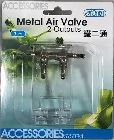 Ista Metal Air Valve 2 Outputs - Aquarium Equipment