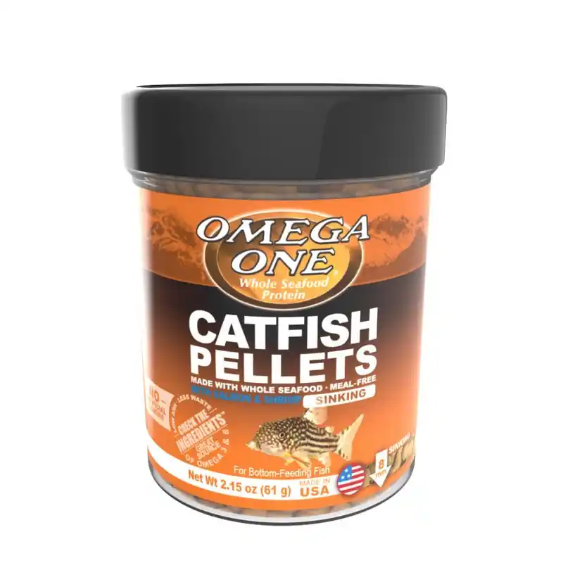 Omega One Catfish Sinking Pellet w/Shrimp 2.15 oz - Aquarium Supplies