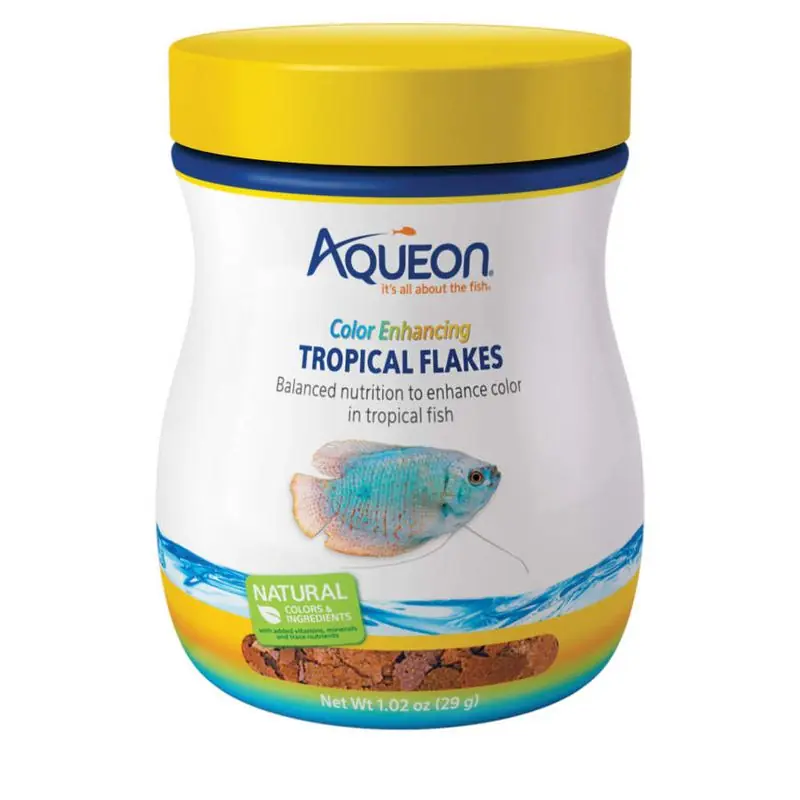 Aqueon Color Tropical Flakes 1.02oz - Aquarium Supplies
