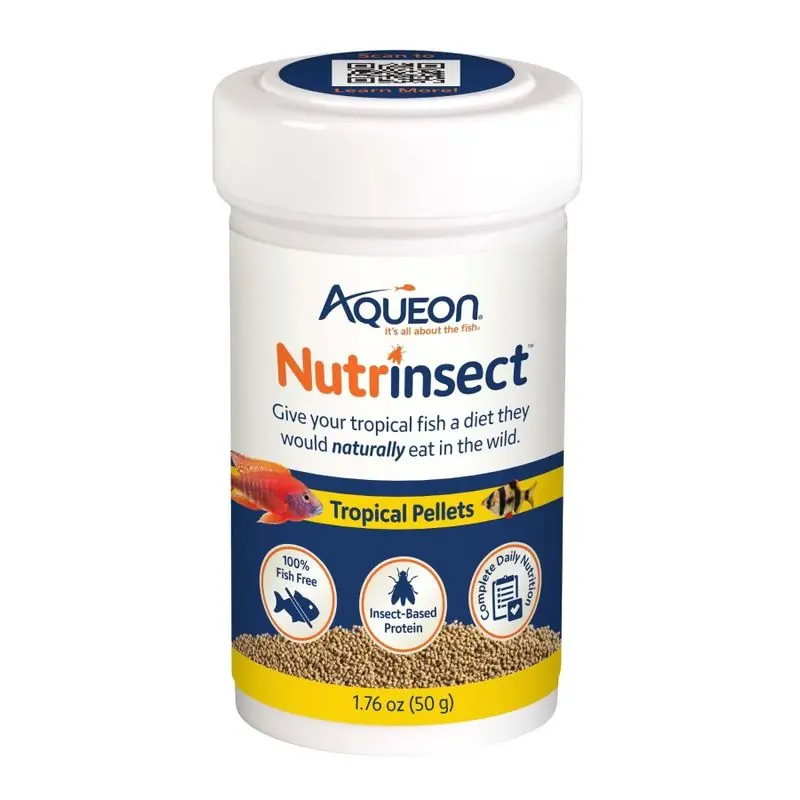 Aqueon Nutrinsect Tropical Pellets 1.76oz - Aquarium Supplies