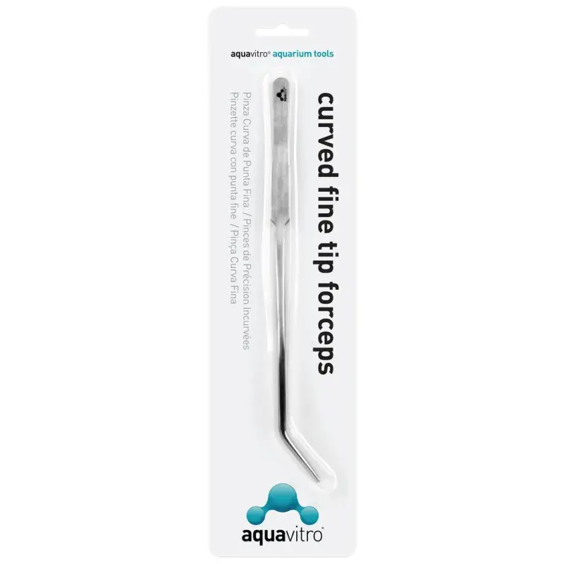 Seachem Aquavitro Stainless Steel Curved Fine Tip Forceps - Plant/Shrimp Care & CO2 Accessories