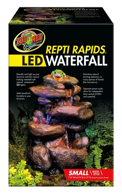 Zoo Med Repti Rapids LED Waterfall, Small - Reptile/Turtle/Insect Supplies