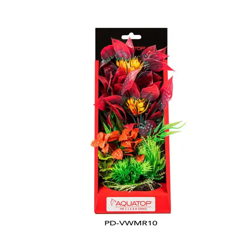 Aquatop Vibrant Wild Mixed Red Plant 10" - Aquarium Supplies
