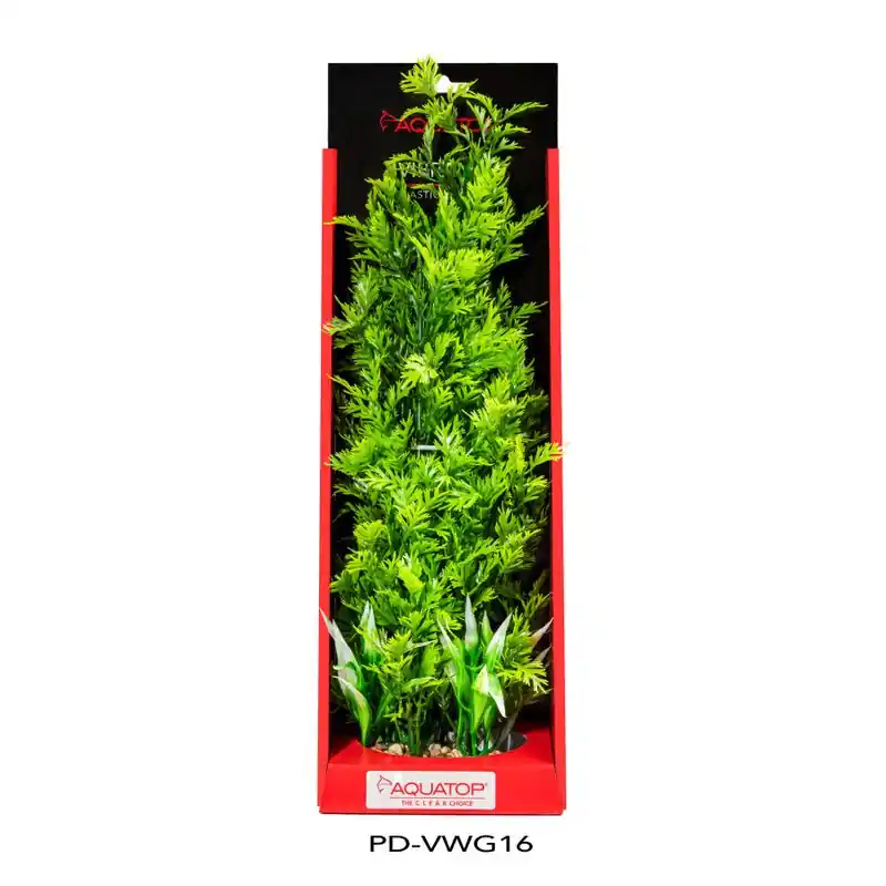 Aquatop Vibrant Wild Green Plant 16" - Aquarium Supplies