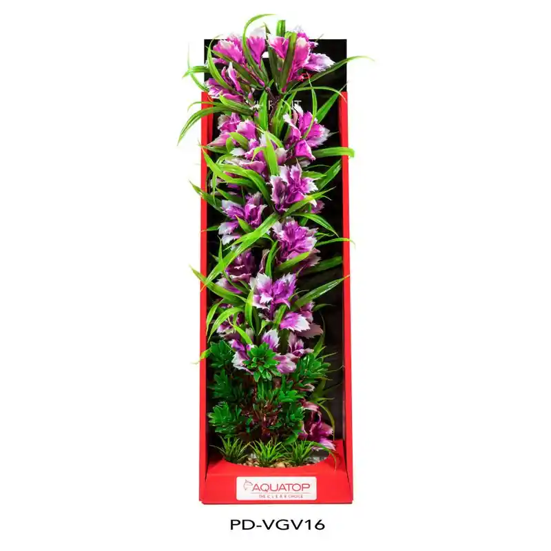 Aquatop Vibrant Garden Violet Plant 16" - Aquarium Supplies
