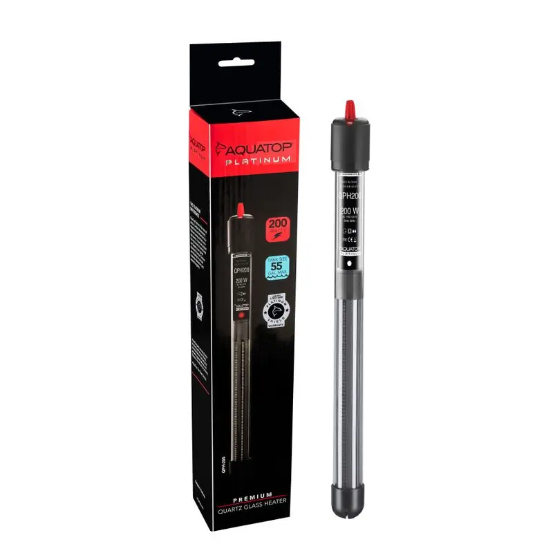 Aquatop Platinum Quartz Heater 200W - Aquarium Supplies