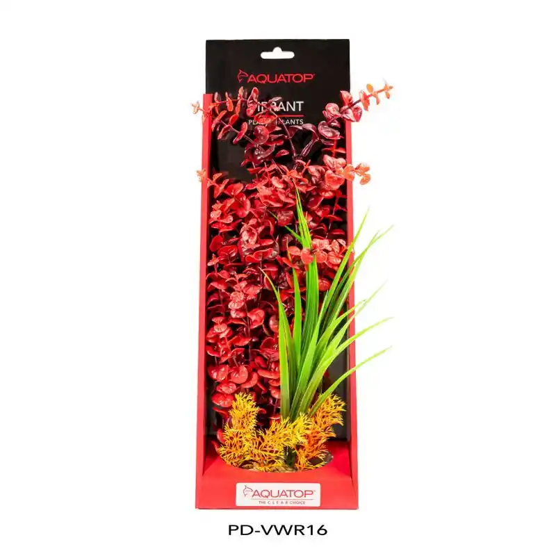 Aquatop Vibrant Wild Red Plant 16" - Aquarium Supplies