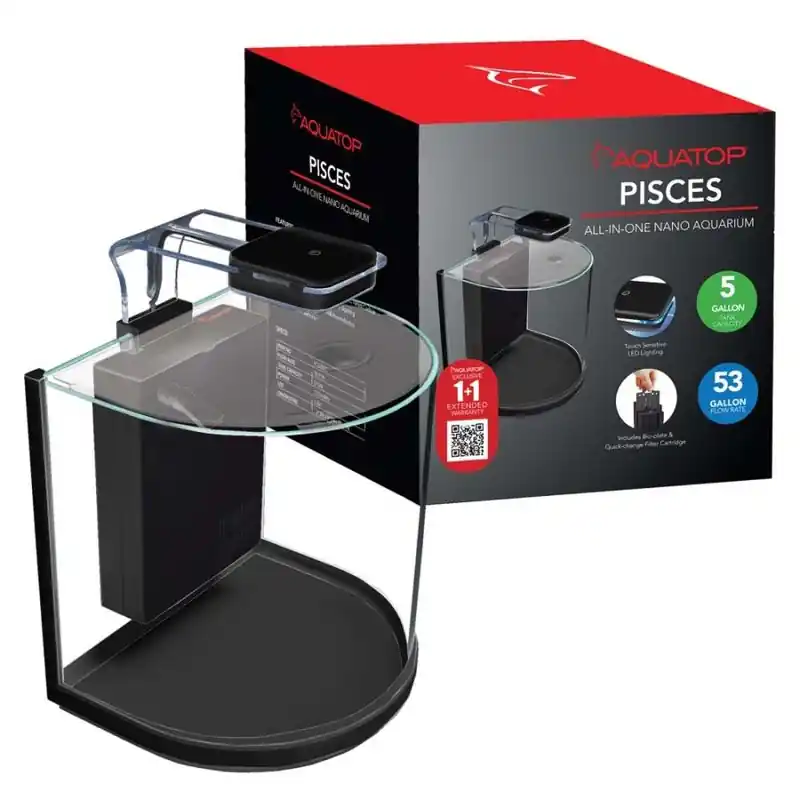 Aquatop Pisces Nano Bow 5 Gal - Aquariums