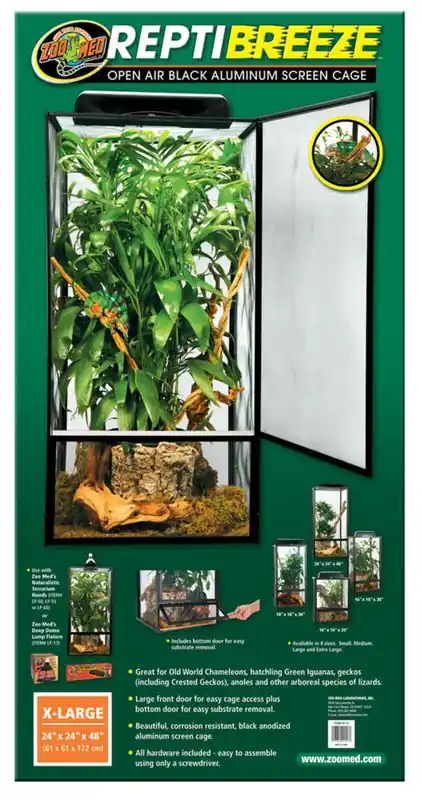 Zoo Med ReptiBreeze Aluminum Cage, XL - Terrariums/Cages