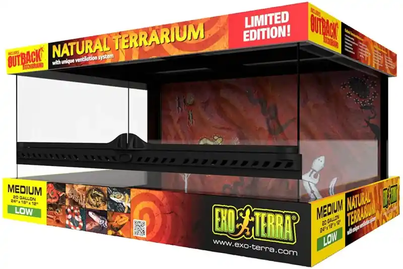 Exo Terra Outback Terrarium Low, Medium 24x18x12 - Terrariums/Cages
