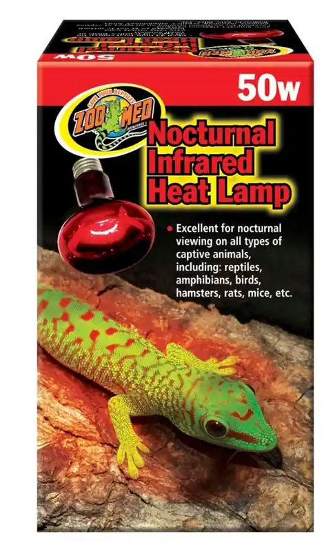 Zoo Med Nocturnal Infrared Heat Lamp 50W - Reptile/Turtle/Insect Supplies