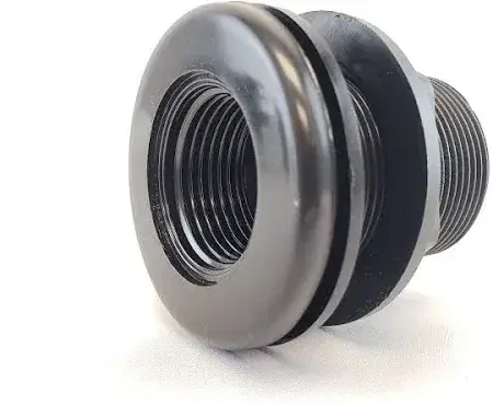 Lifegard Aquatics 1" Double Threaded Bulkhead - Aquarium Supplies