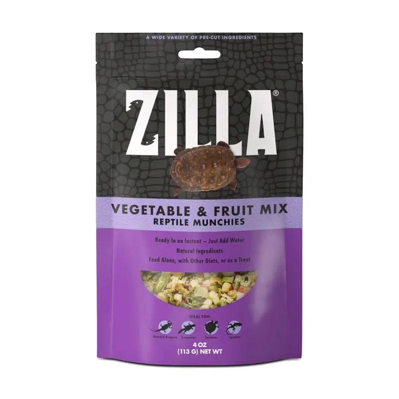 Zilla Reptile Munchies Veg & Fruit Mix 4oz - Reptile/Turtle/Insect Supplies