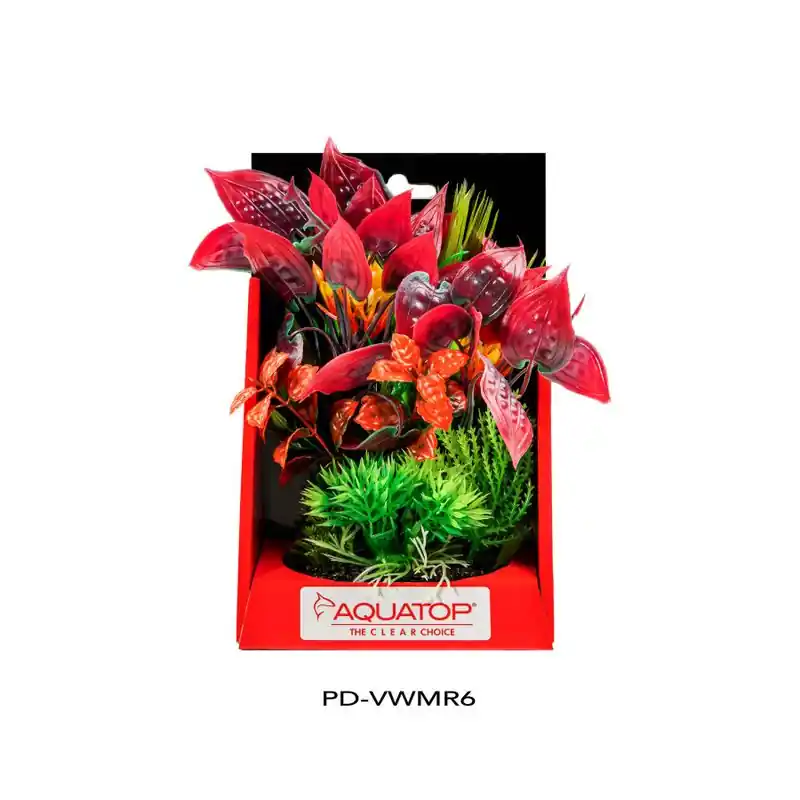 Aquatop Vibrant Wild Mixed Red Plant 6" - Aquarium Supplies