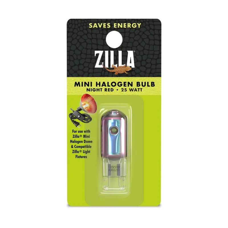 Zilla Mini Halogen 25W Night Red - Reptile/Turtle/Insect Supplies