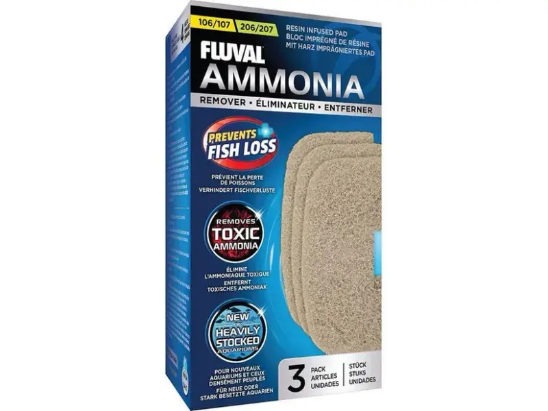 Fluval Ammonia Remover 106/107 206/207, 3 PK - Aquarium Supplies