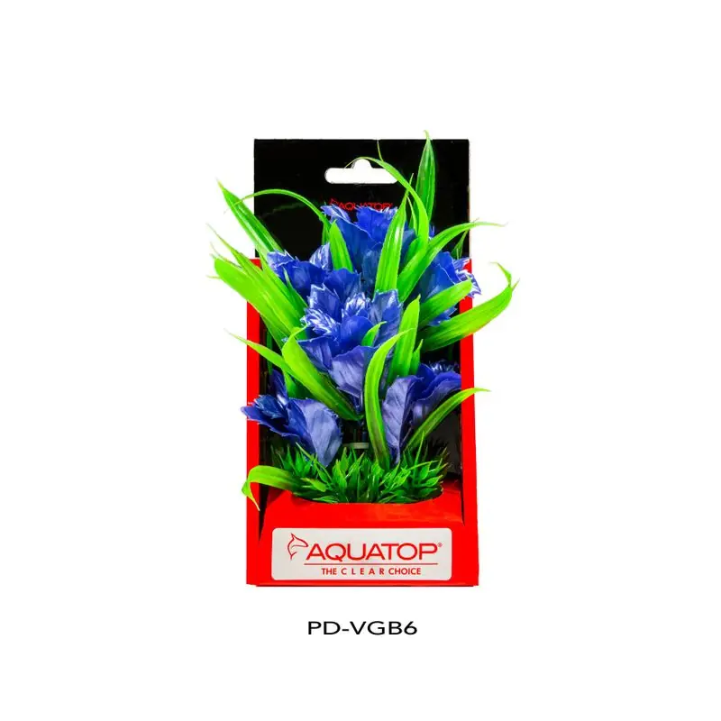 Aquatop Vibrant Garden Blue Plant 6" - Aquarium Supplies