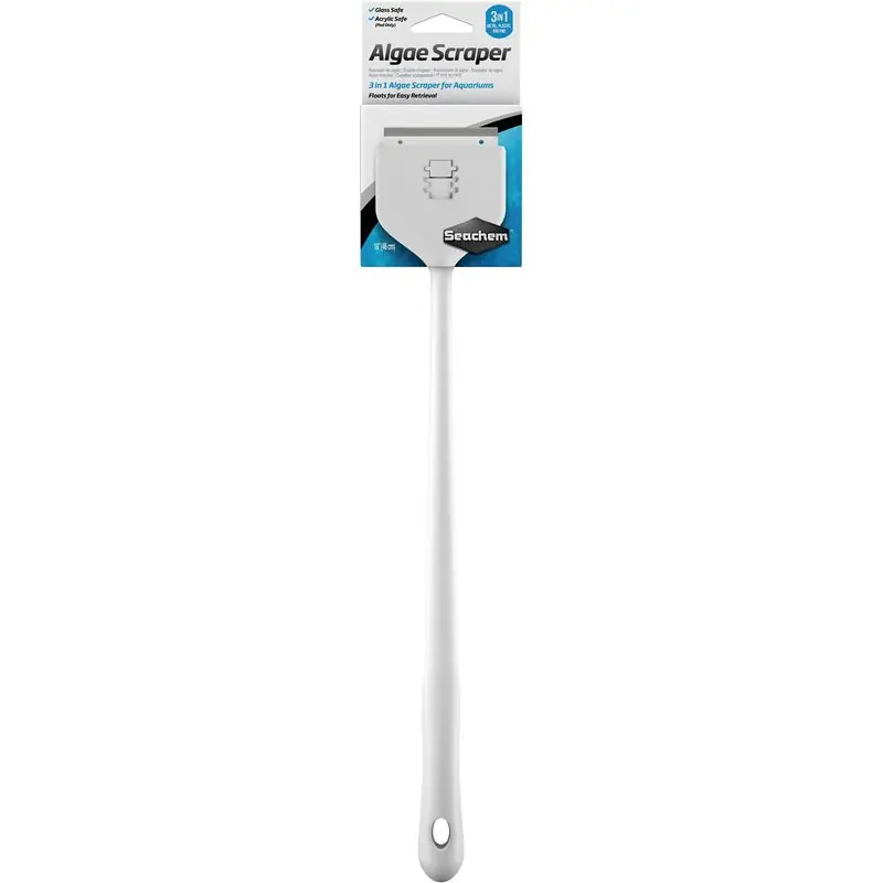 Seachem Laboratories 3-in-1 Algae Scraper for Glass and Acrylic Aquariums 18"