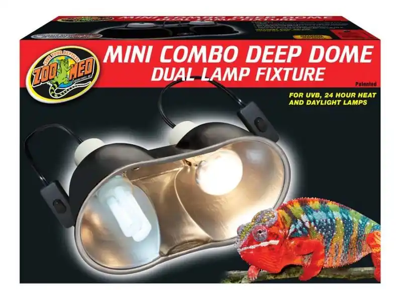 Zoo Med Mini Combo Deep Dome Fixture - Reptile/Turtle/Insect Supplies
